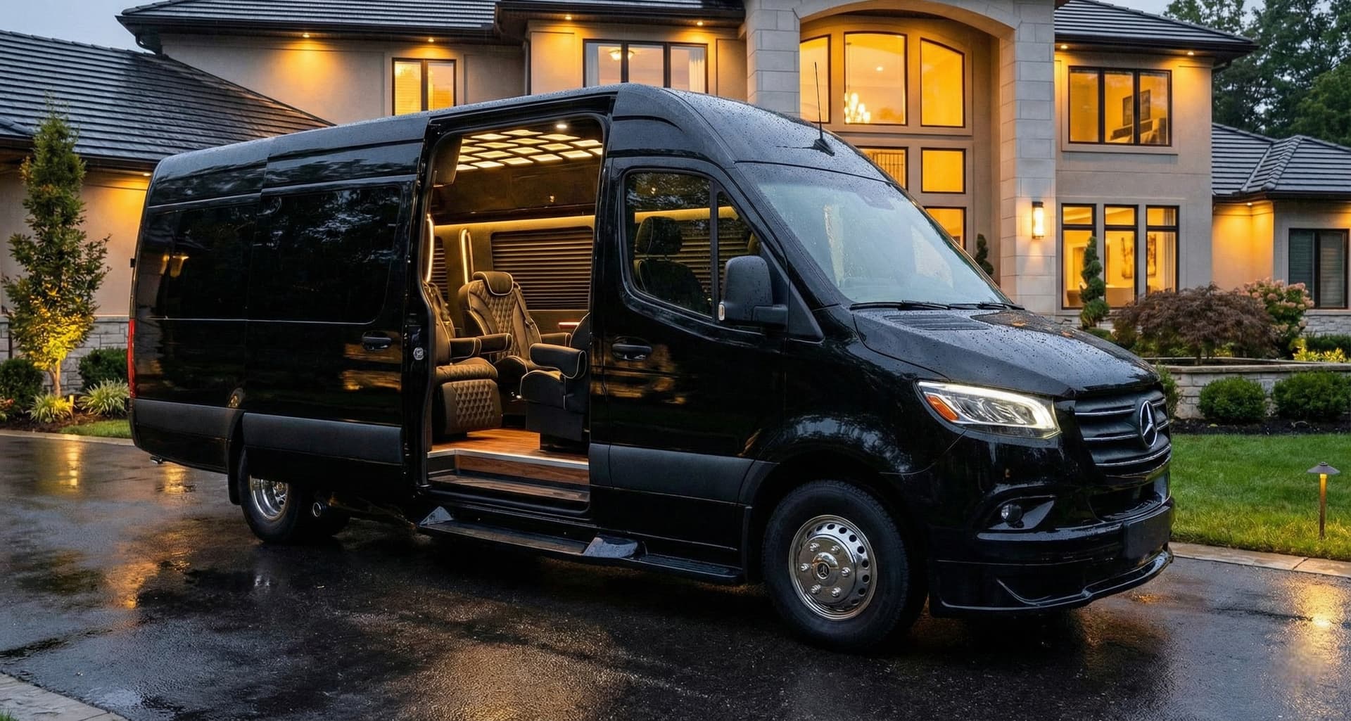 Mercedes Sprinter Van NYC - Luxury Executive Group Transportation with Leather Interior